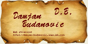 Damjan Budanović vizit kartica